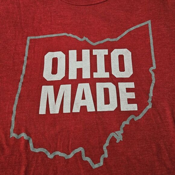 Top Of The World Womens T-Shirt Size Large Polyester Blend Ohio Made On Front - Picture 11 of 13